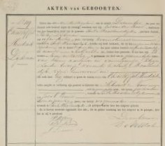 Geboorteakte "Christoffel Hendrik Dijkman"